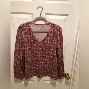 LOFT Size L mosaic printed shirt